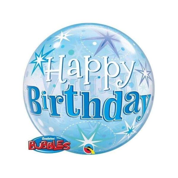 Palloncino Bubble Happy Birthday 22''